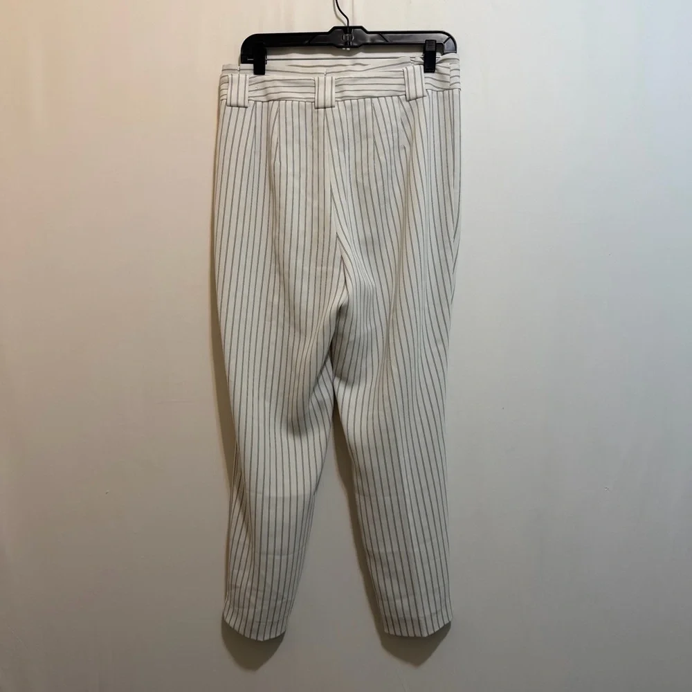 Express High Rise White Pants with Black Stripes - Picture 2 of 11